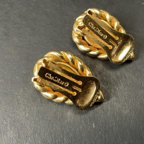 Christian Dior Vintage Clip On Earrings - Picture 4 of 7